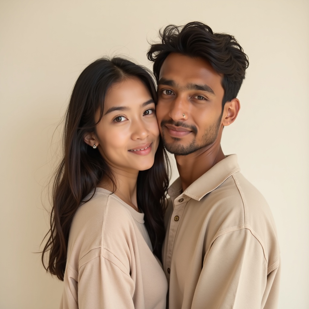 Wedding photo for invitation-quality couple illustration